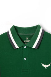 Premium Tipping Collar Polo Shirt - Emerald